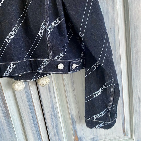 Jordache RINSE DIAGONAL LOGO PRINT SHRUNKEN JACKET - Picture 11 of 14